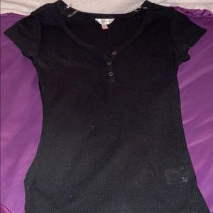 Black Buttoned Top